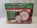 Vtg Royal Seasons Stoneware Snowman Tree 16 Piece Holiday Set Original Box. Fixed Price $53.00.