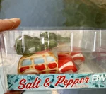 Boston Warehouse Christmas Salt & Pepper Shakers Red Car Whimsical Winter Nib. Fixed Price $16.99.