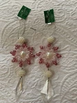 Kurt Adler 7.5IN Acrylic Snowflake Christmas Ornaments Set Of 2. Fixed Price $16.99.