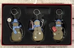 St. Nicholas Square Frosted Glass Snowmen Photo/card Holder. Fixed Price $16.00.