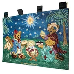 Boyds Bears Christmas Holiday Pageant Wisemen Nativity Tapestry Wall Hanging. Fixed Price $44.99.