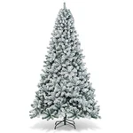 Costway 9FT Snow Flocked Hinged Artificial Christmas Tree Unlit Metal. Fixed Price $299.99.