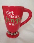Hallmark "get Your Jingle On"holiday Red Ceramic 16OZ Coffee Mug Christmas Bells. Fixed Price $9.00.