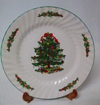 Vintage Christmas Village - Dinner Plate 10.5 Tree Presents New. Fixed Price $5.99.