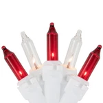 Northlight 100 Red And Clear Mini Icicle Christmas Lights 3" Spacing White Wire. Fixed Price $17.49.