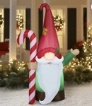 6.5 Ft Gnome With Candy Cane Christmas Inflatables Yard Outdoor Decorations Sale. Fixed Price $54.99.