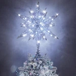 Luxspire Christmas Tree Topper, 3D 8.66" 3.15" 13.78", Hexagram-silver. Fixed Price $51.46.