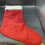 Pottery Barn Classic 27 Red Velvet Holiday Christmas Stocking Ivory Cuff. Fixed Price $24.65.