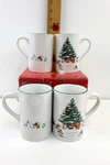 Vintage China Pearl Magical Christmas 4 Piece Mug Set Box Discontinued. Fixed Price $39.99.