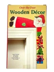Giftco Santa Over-the-door Wooden Decor 8" Christmas Holiday Wall Art. Fixed Price $15.99.