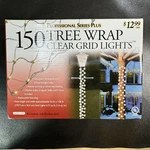 150 Tree Wrap Clear Grid Lights Professional Series Indoor / Outdoor Use New. Fixed Price $12.00.