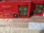 Lot 2 Ge Holiday Classics 10 Light Glittered Starburst Nos 18FT Each Christmas. Fixed Price $25.00.