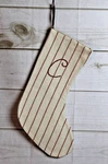 New Mud Pie 19" Initial Christmas Stocking Red Stripe "c". Fixed Price $11.99.