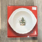 Vintage Nikko Happy Holidays Christmas Tree Vegetable Bowl 10" Original Box. Fixed Price $29.99.