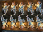 Vintage Silvestri Strand Christmas Lights 10 Blow Mold Angels Cherubs Works. Fixed Price $59.99.
