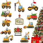 Justforjoyful 24PCS Christmas Construction Ornaments Xmas Truck Wit.... Fixed Price $12.74.