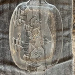 Crystal Clear Studios Embossed Winter Scene Serving Platter W/ Handles 13.5. Fixed Price $16.00.