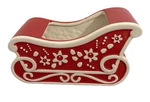 Edible Arrangements 2013 Red Ceramic Sleigh Sled Planter Christmas Tabletop. Fixed Price $13.49.