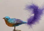 Old World Christmas Forest Finch Glass Clip Tree Ornament Free Box 2001 Feathers. Fixed Price $18.00.