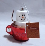 2021 Ganz S'mores Cocoa Mug Glass Ornament. Fixed Price $8.50.
