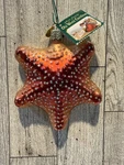 Old World Christmas Red Starfish Blown Glass Ornament. Fixed Price $18.99.
