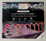 Gemmy Orchestra Of Lights 8 Led Color Changing Candy Cane Xmas Pathway Stakes. Fixed Price $69.99.