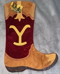 New Yellowstone 1886 Dutton Ranch Christmas Stocking 17". Fixed Price $10.00.