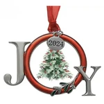 Picture Frame Ornament Joy Circle Removable Date 24 Christmas Tree Gift Diy 2". Fixed Price $10.77.