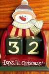 Gerson International, Wooden Snowman Calendar Days 'til Christmas! 4-1/2" X 6". Fixed Price $12.60.