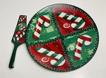 New Creative Tableware Christmas Candy Cane Cake Serving Dish & Server Fast Ship. Fixed Price $15.00.