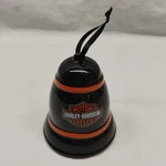 Harley Davidson 2010 Bell Ornament Black Orange Christmas Ceramic. Fixed Price $10.00.