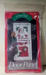 Vintage Claus Merry Christmas 6' X 30" Plastic Door Panel Santa's Best Nos. Fixed Price $10.25.