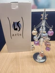 Ls Arts Glass/crystal Christmas Tree W/12 Ornaments Mirrored New W/box. Fixed Price $24.50.