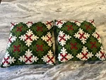 Crate & Barrel Set 2 Wool Blend Square Snowflake Christmas Pillows 16X16" Read. Fixed Price $28.72.