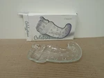 Christmas Stocking Glass Serving Plate Candy Dish Bowl 8" Crystal Clear. Fixed Price $5.50.