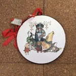 Raz Imports Christmas Ornament Dogs Oversized Disc Howling 6 Double Sided. Fixed Price $14.95.