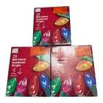 3 Boxes- Home Accents Holiday 25 Multi-colored Incandescent C9 Lights 24 Ft. Fixed Price $53.90.