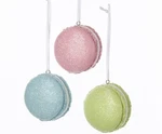 Kurt Adler Pastel Glittered Macaroon Ornament - 3 Assorted. Fixed Price $14.29.