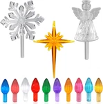 110PCS Colors Ceramic Christmas Tree Bulbs - Plastic Lights Pegs, Included. Fixed Price $23.94.
