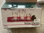 Pfaltzgraff Winterberry Tealight Garden Candle Holders With Tray. Fixed Price $10.00.