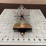 Christmas Stocking Holder Harvey Lewis Snowflake Hanger W/blue Swarovski Accents. Fixed Price $30.00.