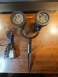 Fussion Snowflake Christmas Projector Lights Outdoor, Double-head Black. Fixed Price $20.00.