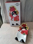 2008 Hand Painted Fitz & Floyd Ceramic Santa Holiday Cheer Spoon Rest Nib. Fixed Price $15.99.