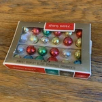 24-VTG Shiny Brite Mini Box 1940 -50 Glass Christmas Ornaments Bulbs Japan. Fixed Price $39.99.