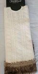Christmas Shoppe 48 Tree Skirt White Cable Knit & Faux Fur Holiday Hobby Lobby. Fixed Price $39.99.
