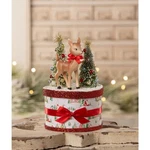 Bethany Lowe - Christmas Retro Ruby Reindeer On Box TL4379. Fixed Price $53.60.