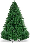 Goplus 6FT Artificial Christmas Tree, Unlit Premium Spruce, Metal Stand, Indoor. Fixed Price $79.99.