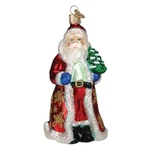 World Christmas Glistening Golden Santa Glass. Fixed Price $40.99.