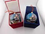 Fao Schwarz Santa Christmas Ornament 1920 Theme Ball With Gift Box Collectible. Fixed Price $27.99.