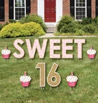 Big Dot Of Happiness Sweet 16 Birthday Yard Signs With Stakes. Fixed Price $14.00.